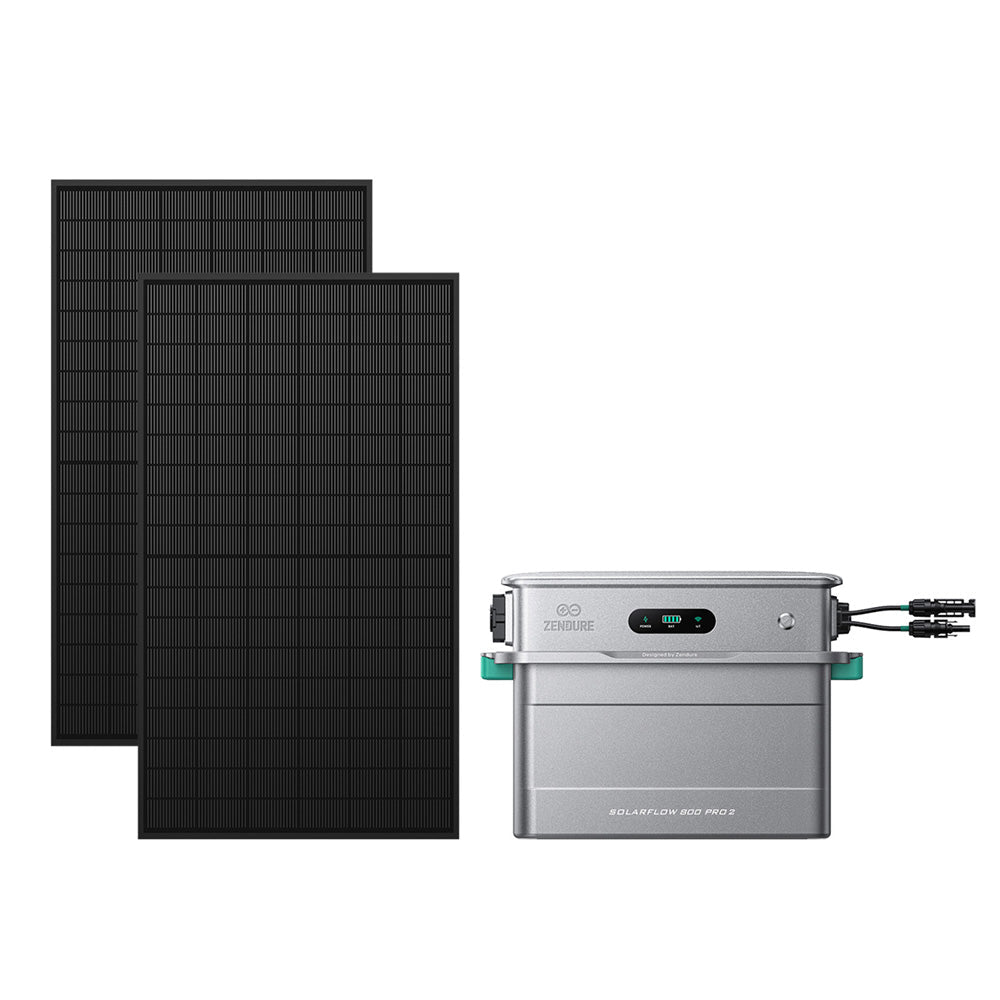 Zendure SolarFlow 800 Pro 2 mit 2 bifazialen Solarmodulen